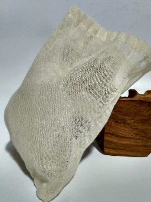 中药袋棉纱材质尺寸可以定制 大细纱布中药束口袋 煎药袋批发图片